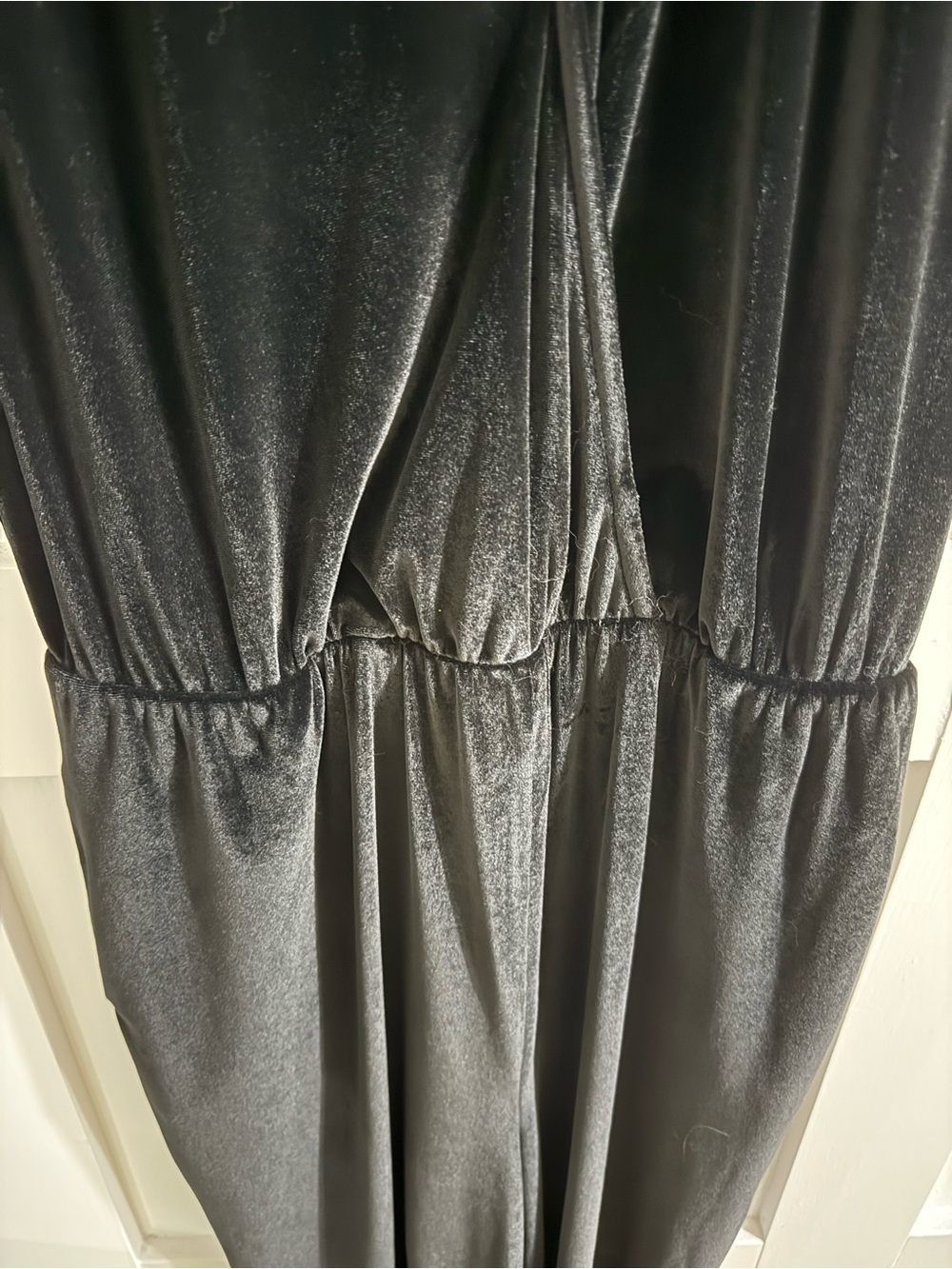 Happy Nature Black Velvet Jumpsuit – Open Back Tie – Size M - Picture 4 of 8